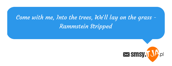 Come with me, Into the trees, We`ll lay on the grass - Rammstein Stripped